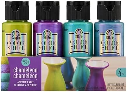 FolkArt Color, 10 Bottle Multi-Surface Acrylic Paint Set, 2oz, Basics