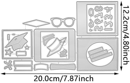 Graduation Season Hat Square Frame Metal Cutting Dies for Card Making