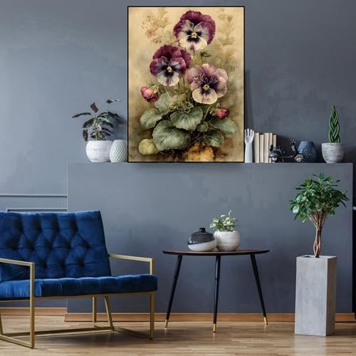 Diamond Art Kits for Adults,Flowers Diamond Painting Kits for Beginner