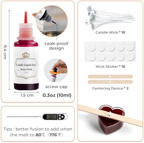 YRYM HT Candle Dye, 32 Oil-Based Liquid Candle Color Dye for Soy Wax