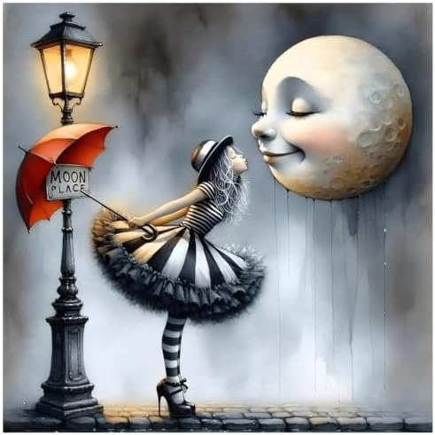 Girl and Moon Diamond Art Kits for Adult diamond painting kits for adults