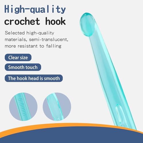 QMNNMA 5.5 mm Crochet Hook, Ergonomic Crochet Hooks, Crochet Needles