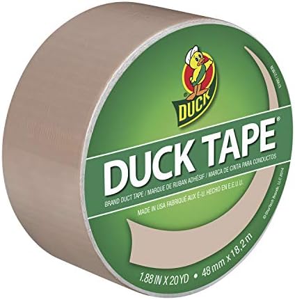 Duck Brand 283264 Color Duct Tape, Single Roll, Beige, 60 Foot
