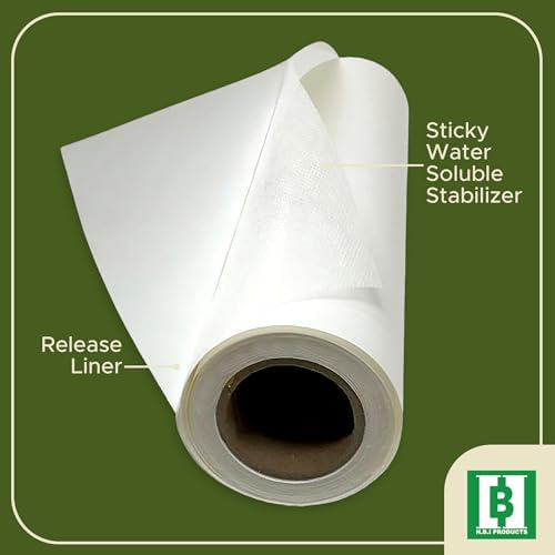 HBI Sticky Wash Away Water Soluble Stabilizer Roll, 15 in x 5 yd