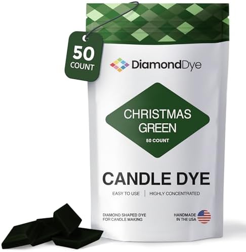 Christmas Green Candle Dye Chips, Soy & Paraffin Candle Making, 50 Pack