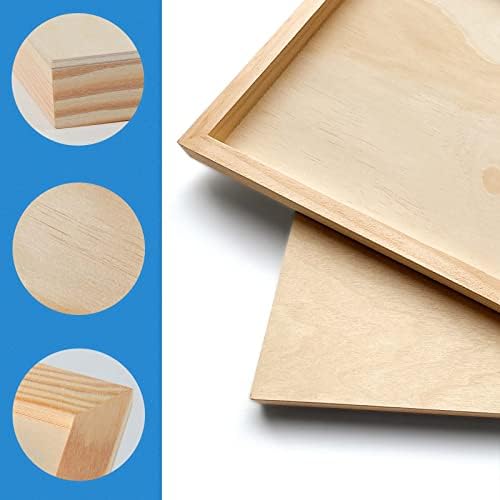 Falling in Art 4 Pack 4x12’’ Unfinished Birch Wood Panels Kit for Painting
