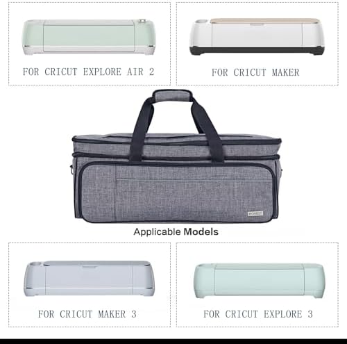 HOMEST Double Layer Carrying Case with Mat Pocket for Cricut and Tools