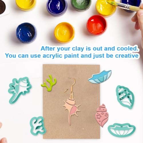 14Pcs Sea Shell Polymer Clay Earrings Cutters