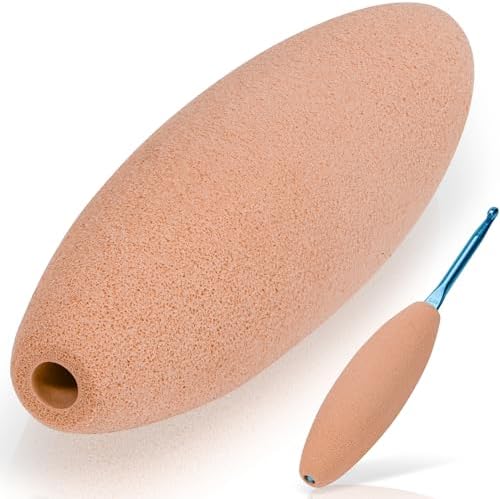 Ergonomic Crochet Hook Grip for 4.5mm–6.5mm, Hooks Comfortable NBR Cushion for Arthritis Relief, Non-Slip Crochet Hook Grips Removable, Crochet Hooks Ergonomic for All Ages