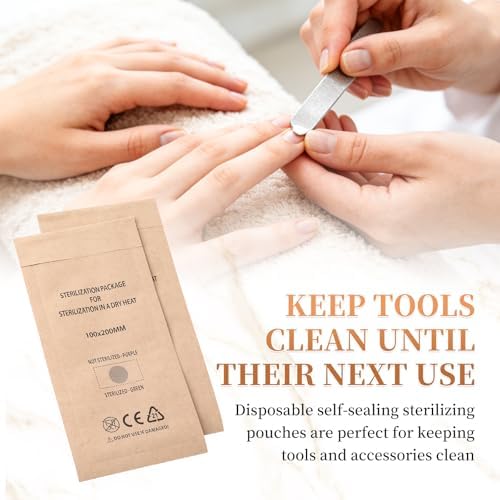 150Pcs Disposable Self-sealing Sterilizer Pouches for Nail Tool