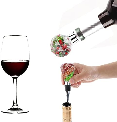 20 Pcs Wine Bottle Stopper Set Kit, Resin Wine Bottle Stoppers Molds Set Accessories, Wine Stoppers for Silicone Mold Epoxy Resin (Alloy Silver)