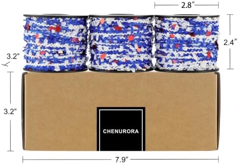 Artisanal Yarn Collection Multifiber Fancy Yarn for Knitting Crocheting Crafts DIY, Set of 3 Rolls(141 Overture of Tricolor)