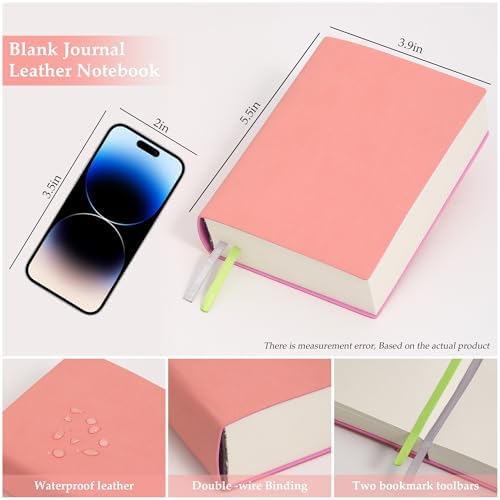 Thick Blank Journal Notebook 720 Pages A6 Unlined Sketchbook