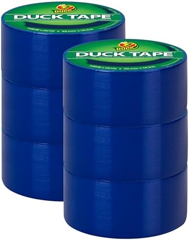 Duck Brand Color Duct Tape, 6-Roll, Blue (1304959_C)
