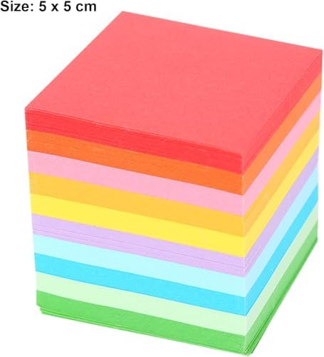 520 Sheets Small Origami Paper, 5 x 5cm Double Sided Color Origami Paper Cranes, 10 Colors Folding Paper Pastel for Beginners or Craft Enthusiasts to Fold Roses, Flowers