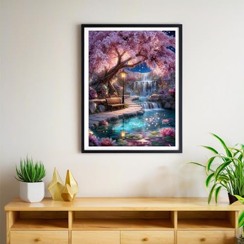 bleihum Cherry Blossoms Diamond Art Kits for Adults 12x16inch