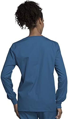 Cherokee WW Originals Scrubs Jacket for Women Snap Front 3 Pockets