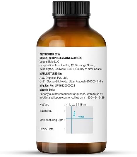 Majestic Pure Myrrh Essential Oil for Diffuser - 4 Fl Oz | 100% Pure and Natural Essential Oils for Aromatherapy, Massage, Perfume, Blend with Carrier Oil for Skincare, Myrrh Oil