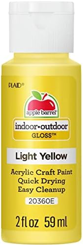 Apple Barrel Gloss Acrylic Paint in Assorted Colors (2-Ounce), 20360 Light Yellow