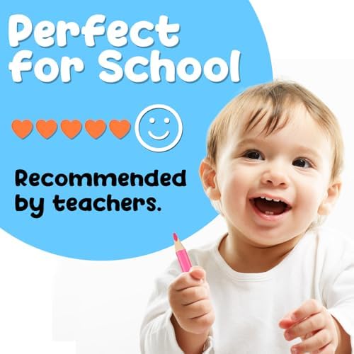 Jumbo Fat Triangle Colored Pencils for Kids, Toddler Pencils Set of 10
