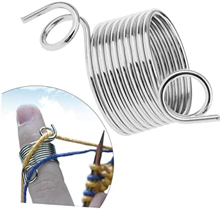 STOBOK Knitting Supplies Metal Yarn Guide Thimble Norwegian Knitting Thimble Large 19mm Perfect Mom Grandma Aunt Girlfriend