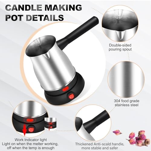 POLYHNIA Electric Candle Making Kit with Wax Melter