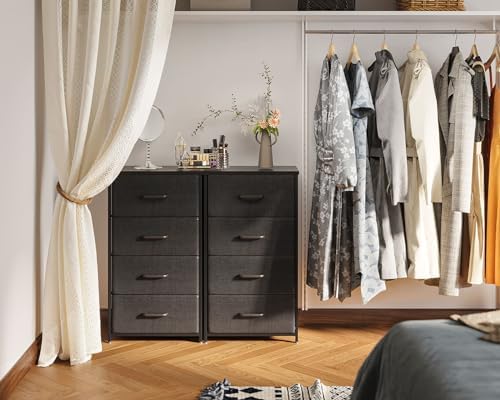 AODK Small Dresser for Bedroom with 4 Storage Drawers, Black