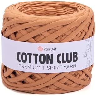 YARNART Cotton Elastic Fabric Spaghetti Premium T-Shirt Knitting Yarn for Bag Basket Cushion Crocheting Projects and Home Decor, Super Bulky (Pack of 1) (7310)