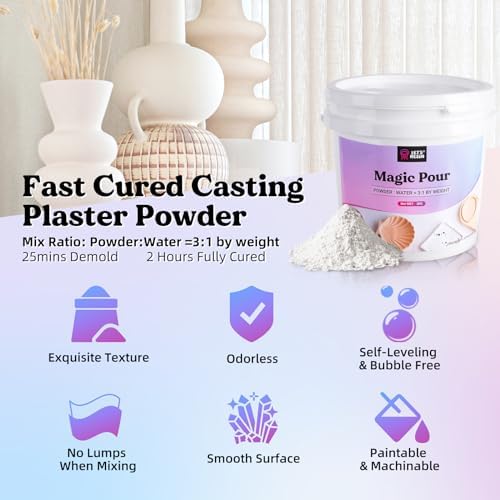 LET'S RESIN Resin Casting Powders 3000g,20~30 Minutes De-Mold Ceramic Resin