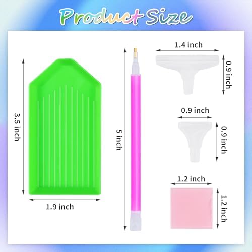 SWATOM 16 PCS Diamond Art Painting Tools 6 Diamonds Pen Head Replacement Accessories DIY Correction Tools Art Supplies Kit for Kids Adults