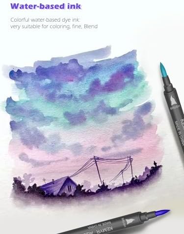 KEMYR Markers for Adult Coloring Books No Bleeding,60 Colors by Number