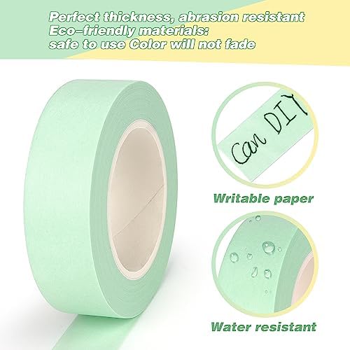 Hutou 8 Rolls Washi Tape Colored Masking Tape 1/2 Inch, Pastel Colors