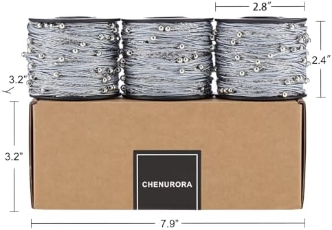 Artisanal Yarn Collection Multifiber Fancy Yarn for Knitting Crocheting Crafts DIY, Set of 3 Rolls (Cool Blue with Silver Beads)