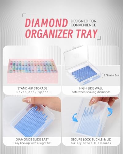 forever young 45PCS Diamond Painting Storage Containers Trays