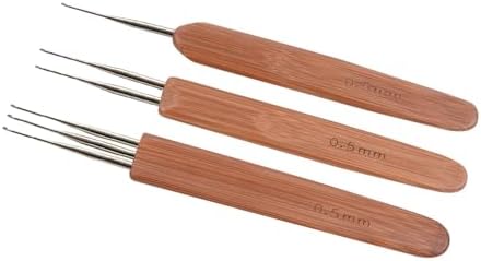 3 Pcs/Set Dreadlock Crochet Hook for Hair, Dreadlock Needle Tool for Braid Craft,Dread Locks Crochet Needles 0.5mm (1 Hook, 2 Hooks,3 Hooks)