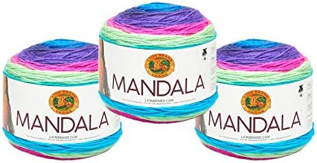 Lion Brand Yarn, Mandala DK Crochet Yarn, Troll, Multicolor, 3 Pack