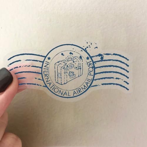 60PCS Transparent Travel Stickers, Passport Stamps Stickers