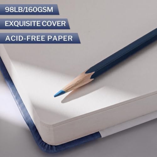 Sketch Book 5 x 5 Inch Navy Blue Small Sketchbook,80 Sheets Drawing Pad