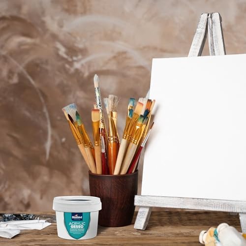 BLUEBIRD Heavy Gesso Primer for Acrylic Painting, White, 5.3Oz / 150 GM Full Tub, Gesso Surface Prep Medium For Acrylic Paint and Oil Paint