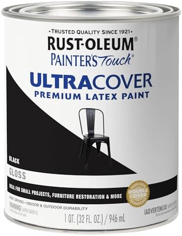 Rust-Oleum Painter's Touch Latex Brush-On Paint, Gloss Black