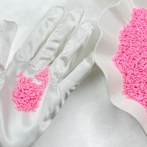 150g Fake Sprinkles Resin Sprinkles Clay Sprinkles Fake Candy Sprinkles Polymer Sprinkles Polymer Clay Slices for Resin Nail Slime Scrapbook DIY Art Crafts Making(247-pink)