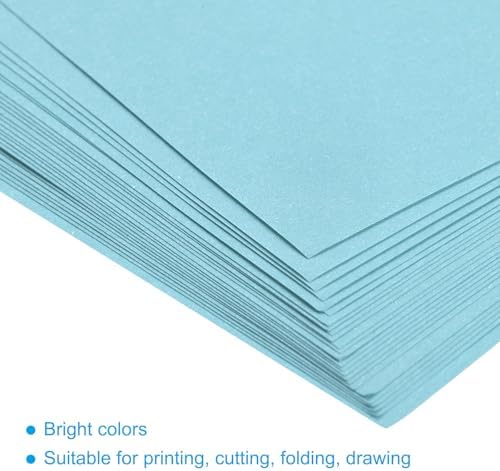 MECCANIXITY 50 Sheets Origami Paper Double Sided Light Blue 6x6 Inch Square Sheet for Art Craft Project, Beginners, Gifts Decor