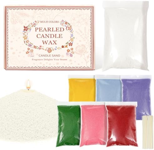 SCENTORINI Scented Candle Sand, 38.8 oz DIY Pearled Candle Kit 7 Scents