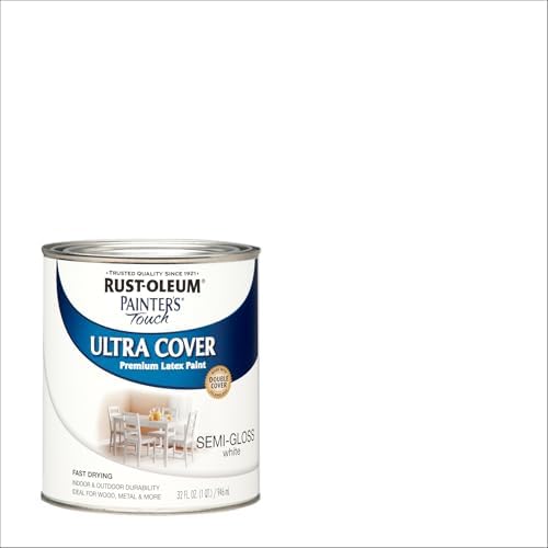 Rust-Oleum Painter's Touch Latex Brush-On Paint, Semi-Gloss White