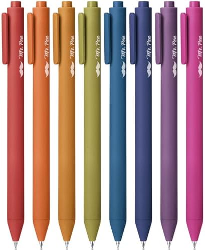 Mr. Pen- Retractable Gel Pens, 8 Pack, Unique Vintage Color Ink