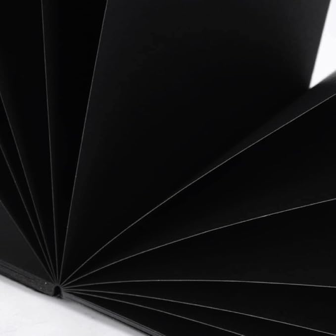 4.9x4.9 Inches Black Paper Sketchbook,30Sheets Tearable Small Sketchbook