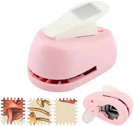 Postage Stamp Punch, 0.8 x 0.7 in Scalloped Rectangle Paper Punch