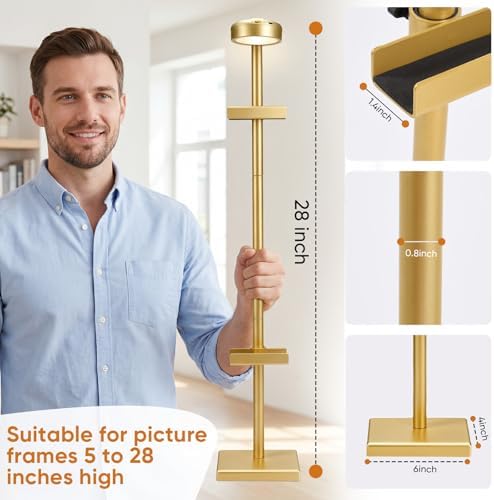 30'' Adjustable Tabletop Easel Stand with Rechargeable 13RGB Poster Light