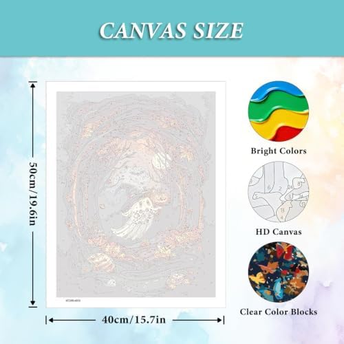 Tabszca Halloween Ghost Paint by Numbers Kit for Adults 16 X 20 Inch