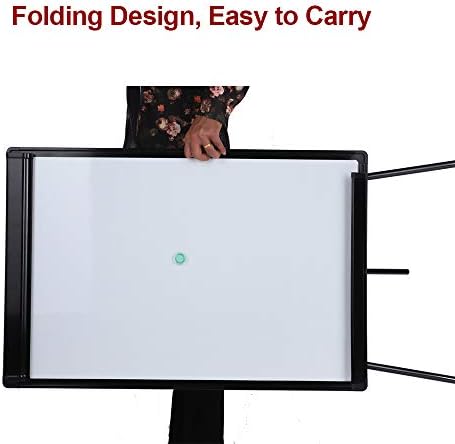 Magnetic Whiteboard Easel Dry Erase Board with Tripod Stand, 36"x24", Black